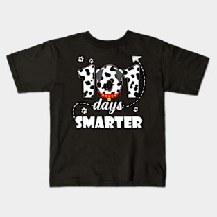 101 Days Smarter Dog Happy 101 Days School Student Teacher Kids T-Shirt